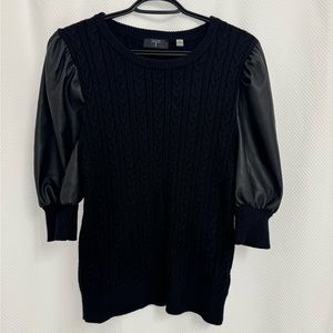 Black mid sleeves sweater